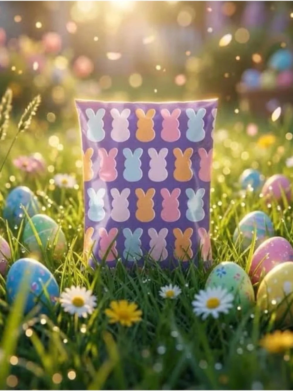 20 Poly Mailers 14.5 x 19 Pastel Bunny